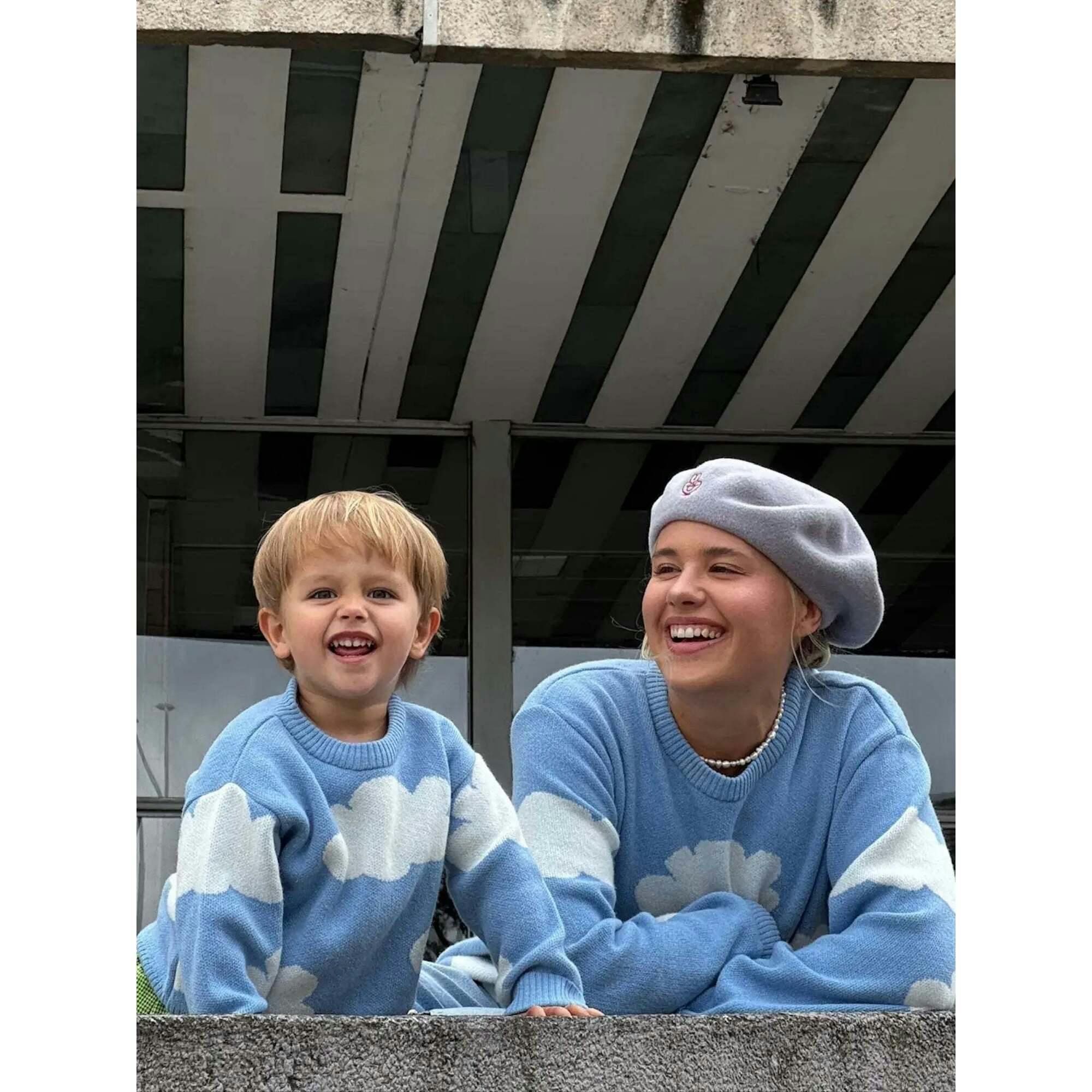 children's wool blend sweater - cloudy
