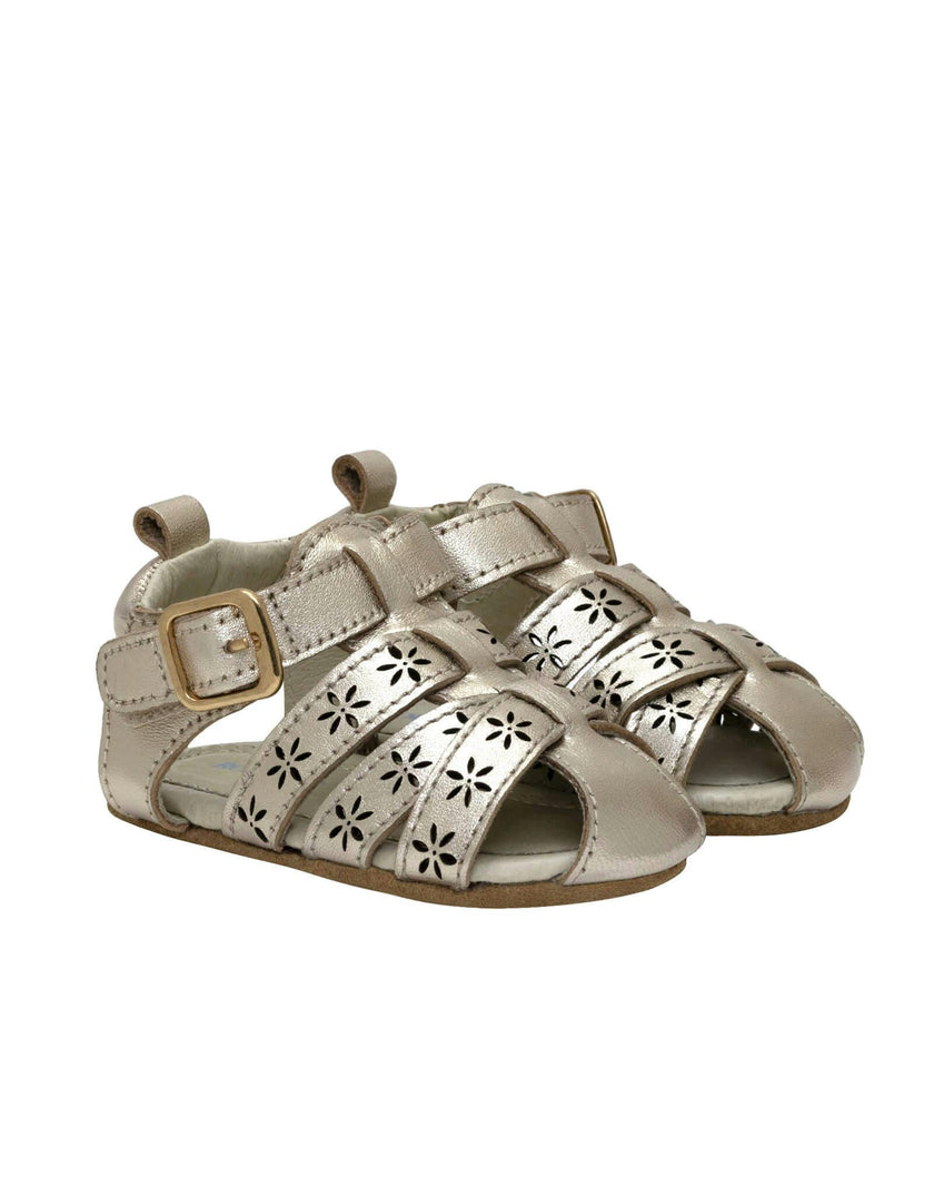 Fleur Gold Leather Sandal