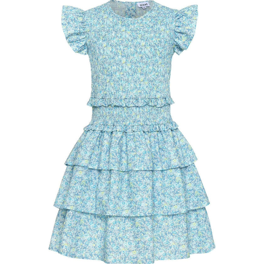Claire Dress Aqua Floral