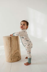 Boy's Long Sleeve Zip Romper