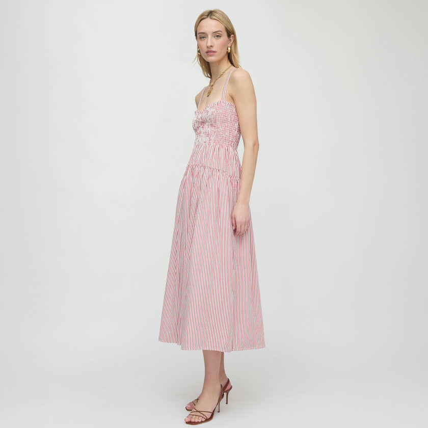 The Rebecca Nap Dress - Red Ticking Stripe
