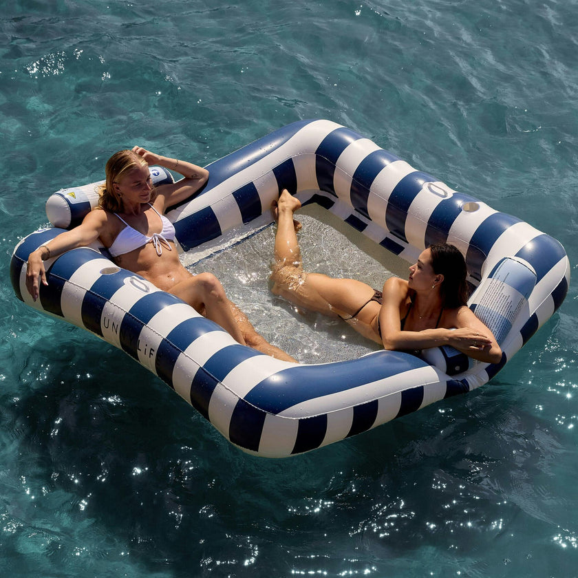 Luxe Twin Hammock Float: Le Weekend - Navy Stripe