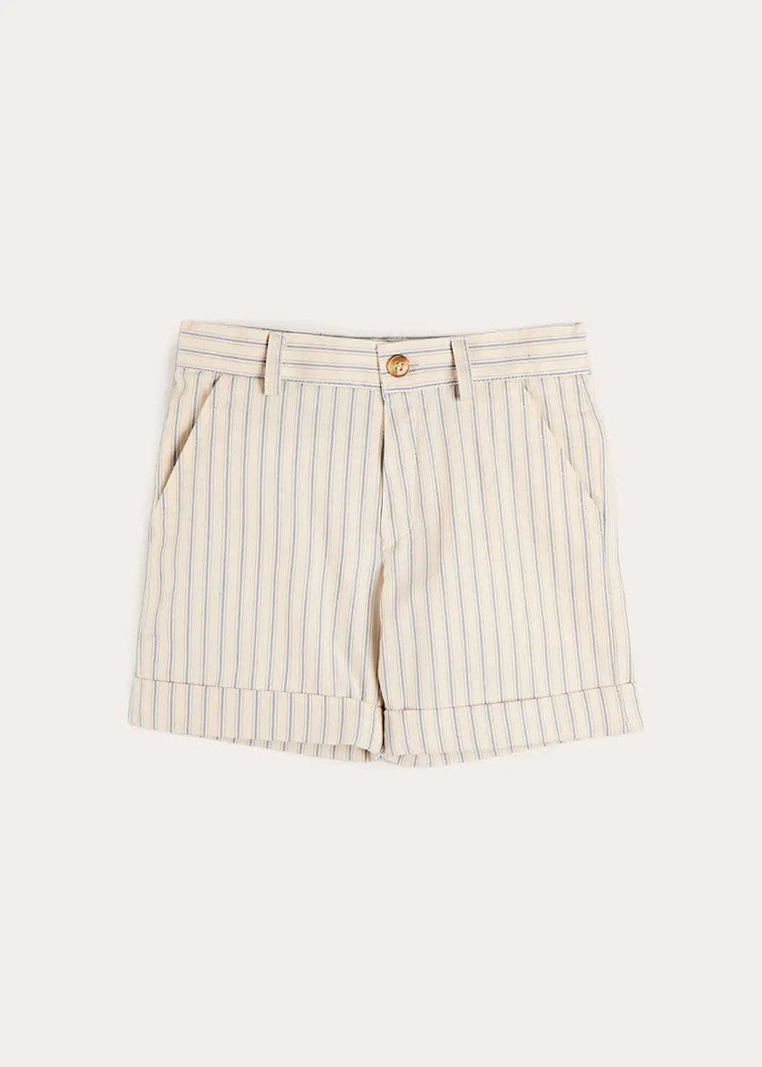 Percy Stripe Tailored Shorts in Blue (4- 10yrs)