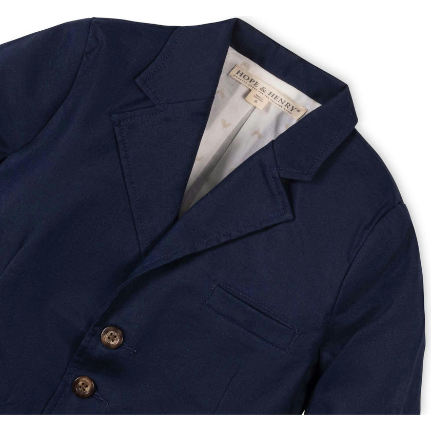 Linen Suit Jacket, Blue