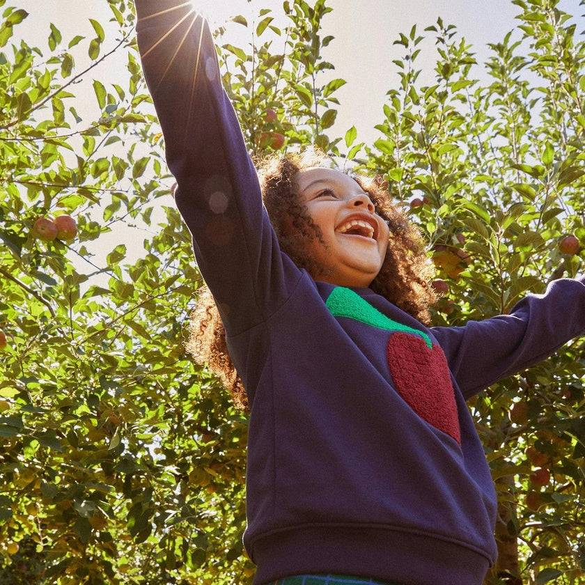 Recycled Cotton Red Apple Kid Sweatshirt