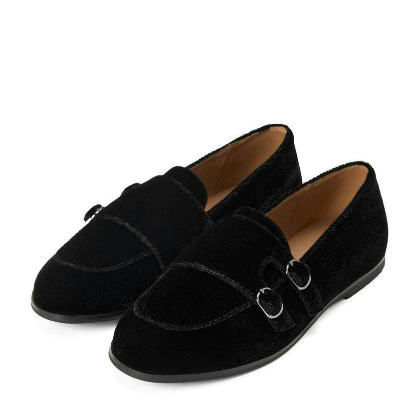 Ingrid Velvet Ribbon Trim Loafers