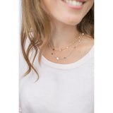 Personalized Initial Pastille Necklace, 14k Gold Plated