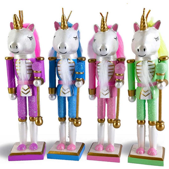 Unicorn Ornaments Bright Set of 4