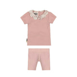 Scalloped Collar Two Piece Set