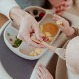 Silicone & Wooden Spoon & Spork Set