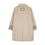 Beige Trompe‑l’Oeil Trench Coat