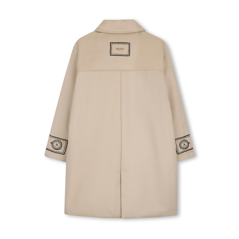 Beige Trompe‑l’Oeil Trench Coat