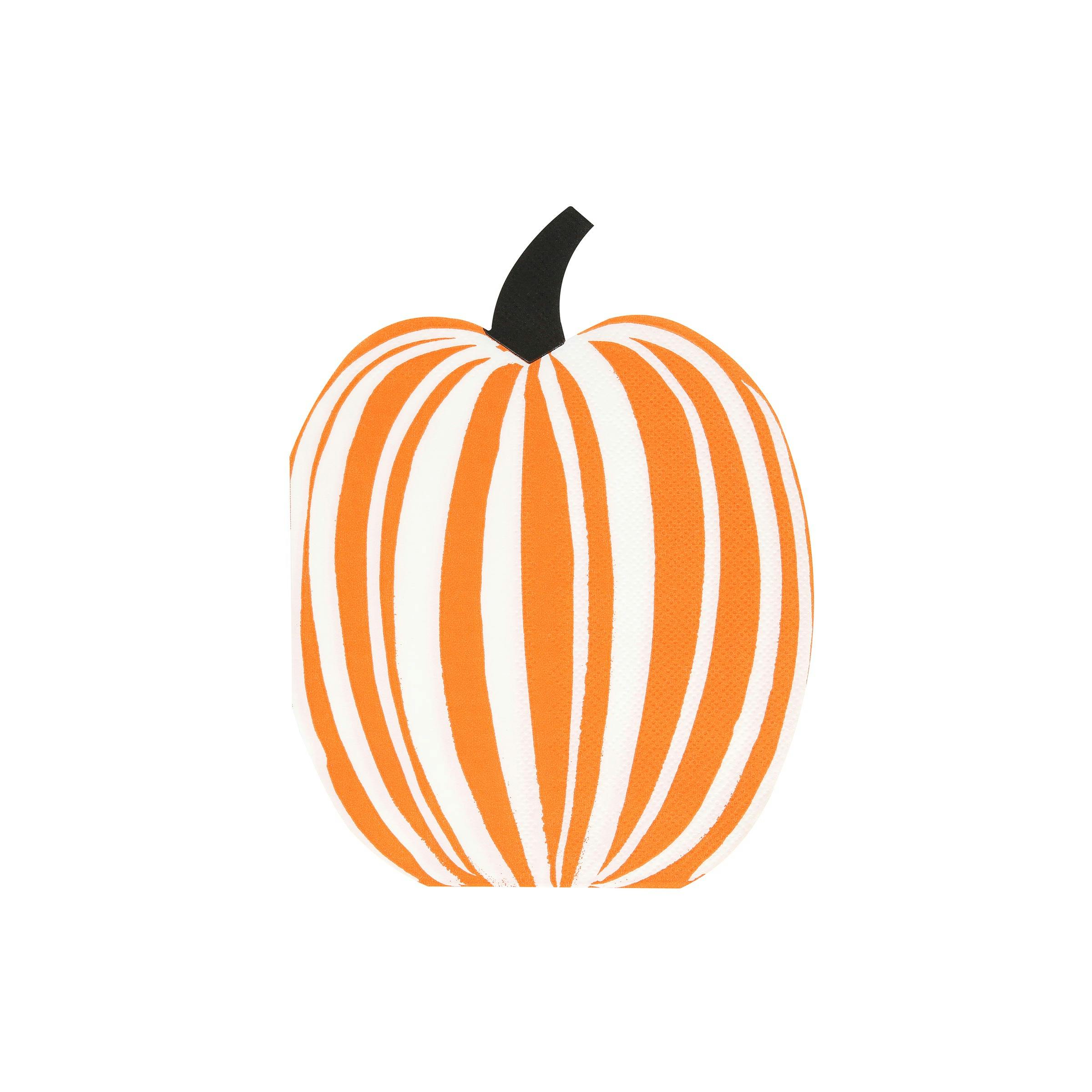 Stripe Pumpkin Napkins