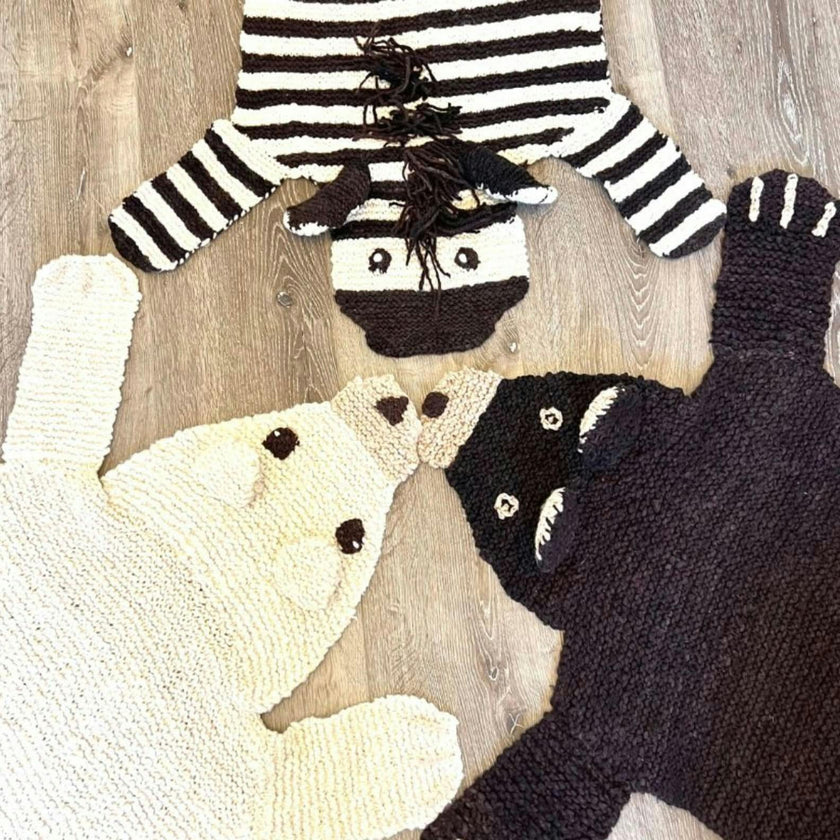 Organic Wool Play Mat + Nursery Rug  | Polar Bear