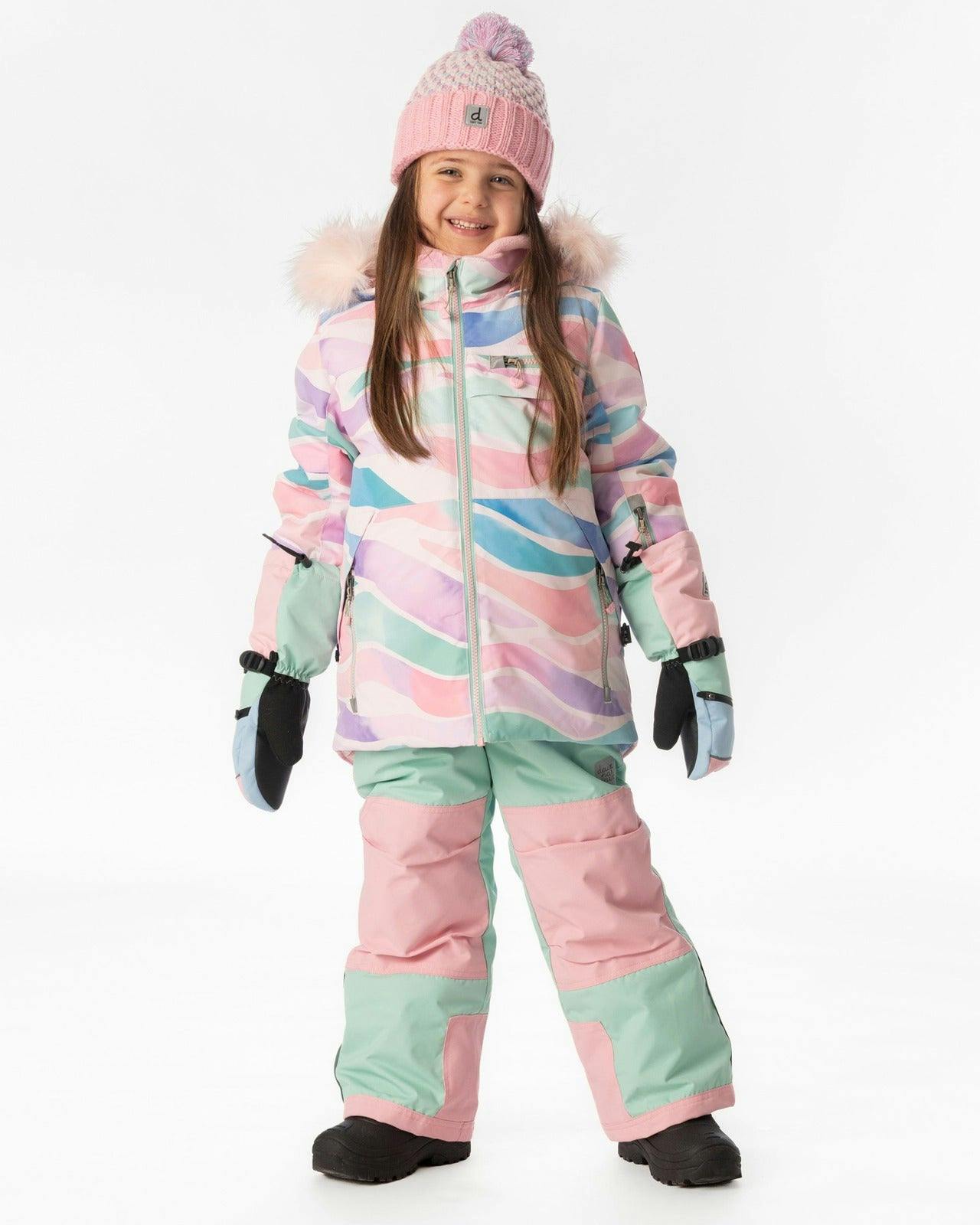 Two Piece Play Snowsuit Multicolored Line Print