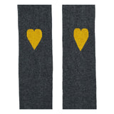 Cotton Blend Heart Leggings - Grey