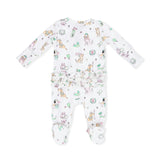Country Club Dogs Pink - 2 Way Ruffle Back Zipper Footie