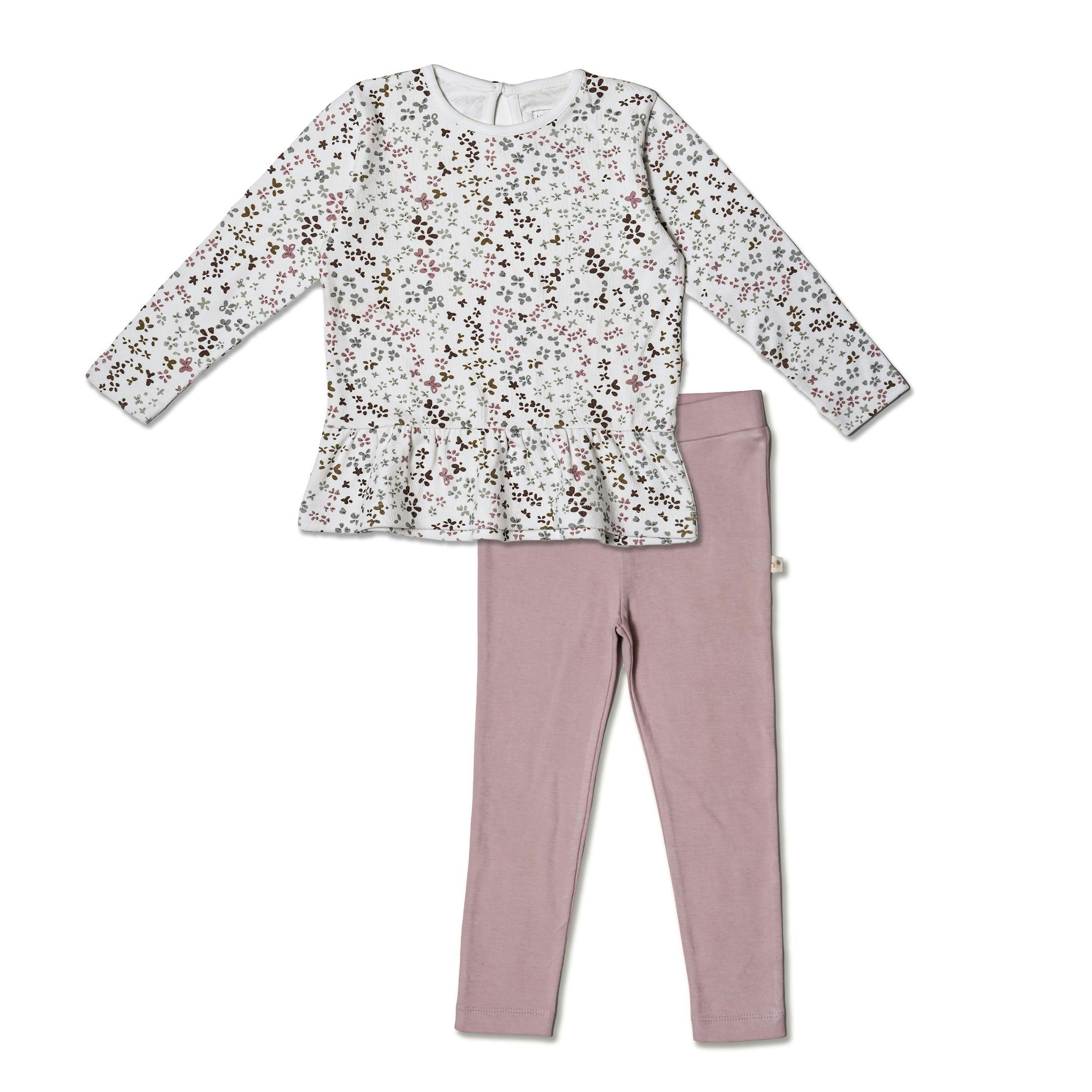 Organic Peplum Top & Leggings Set