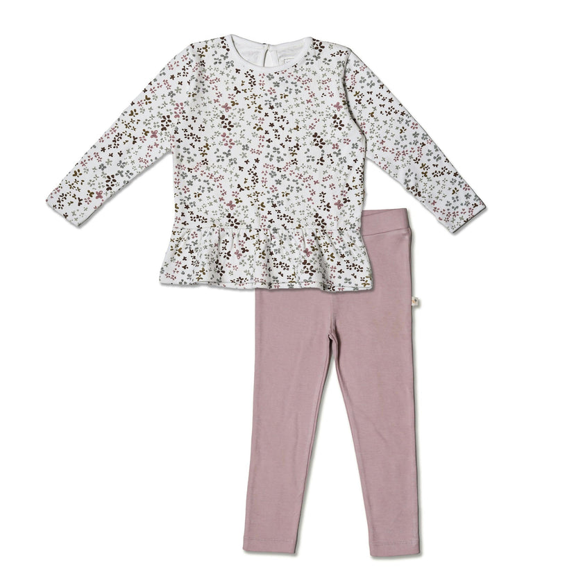 Organic Peplum Top & Leggings Set
