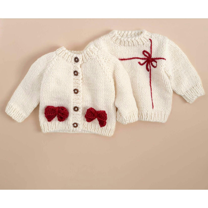 Present Sweater, Cream/Red