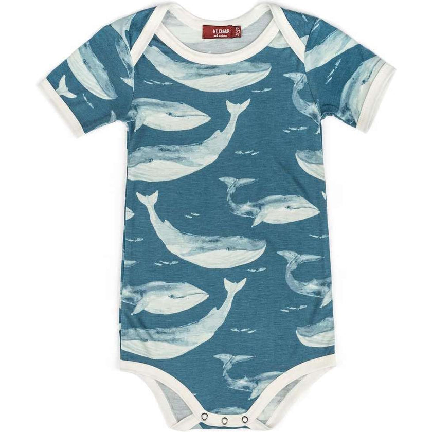 Blue Bamboo Short Sleeve One Piece