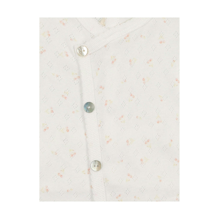 Spray of Cherries Footie Ivory