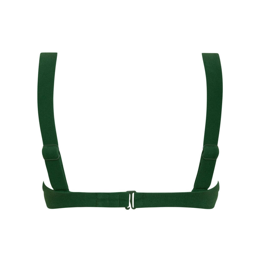 women's palma green terry bikini top with cups