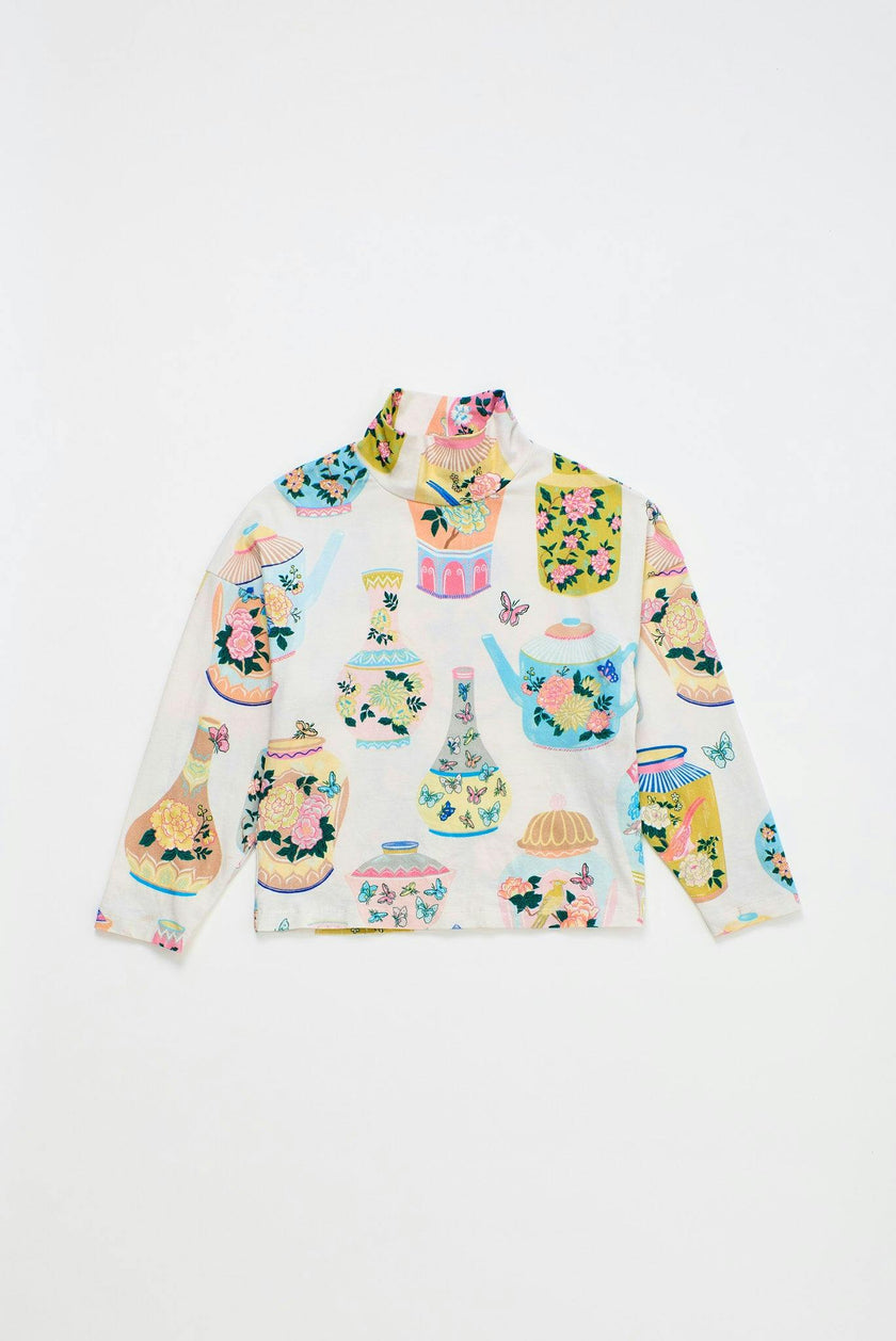 PORCELAIN TURTLE T-SHIRT CLOUDY WHITE