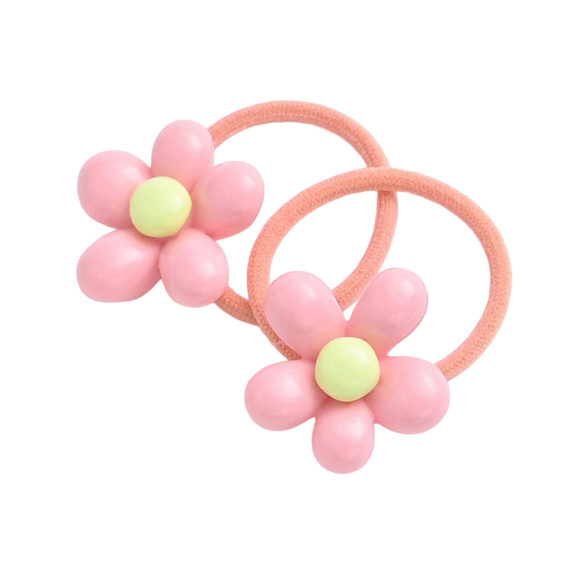Flower Elastic Hair Tie Set