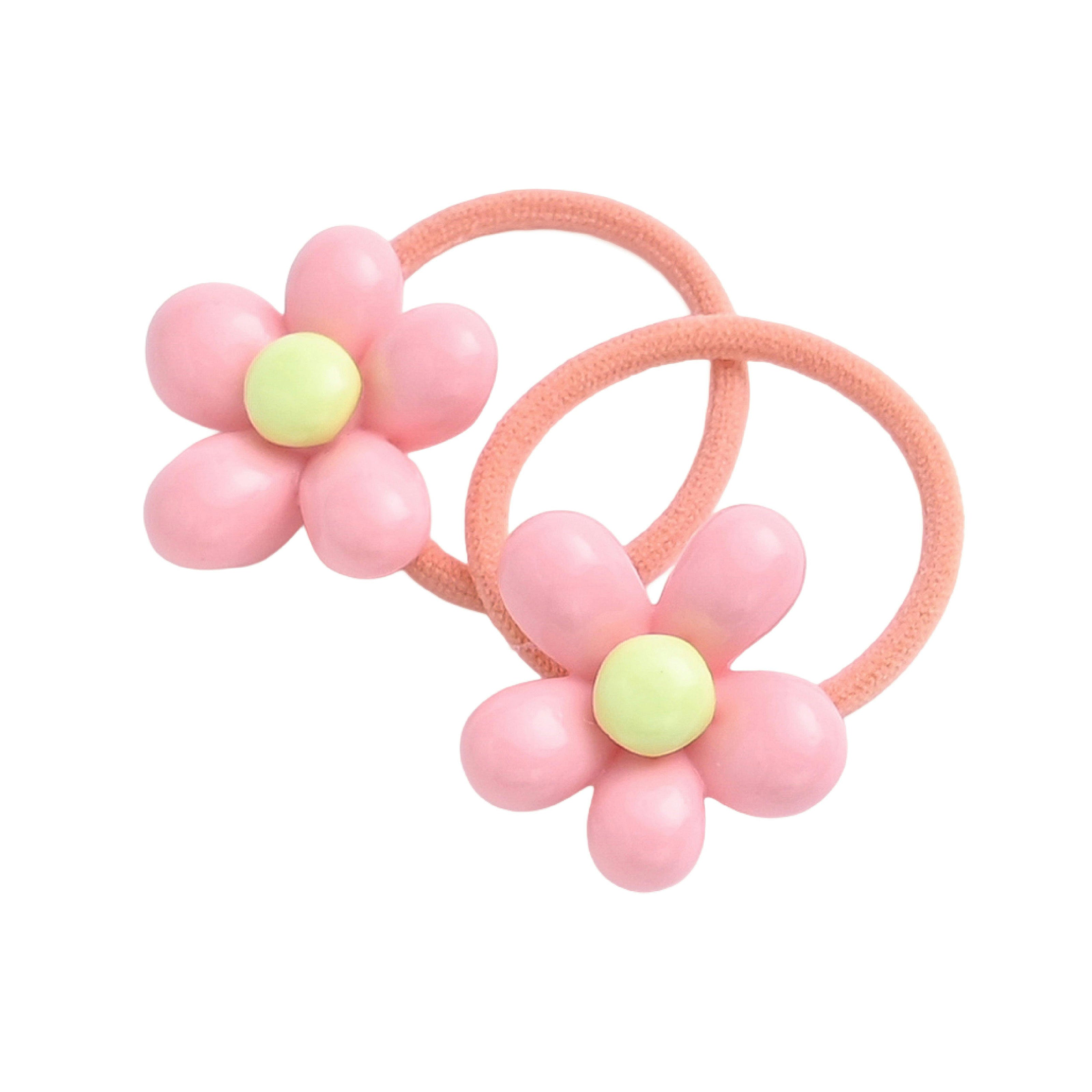 Flower Elastic Hair Tie Set