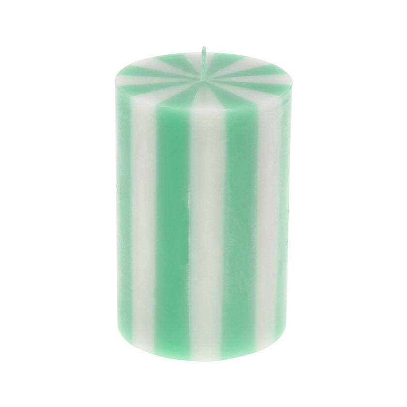 Bright Striped Pillar Candles