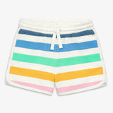 Kids recess short in candy stripe