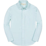 Organic Long Sleeve Seersucker Button Down Shirt, Green