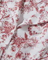 The Olivia Wide Leg Pima Pajama Set in Red Timeless Toile