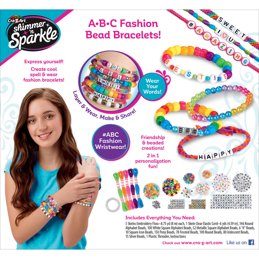 Shimmer 'N Sparkle: ABC Fashion Bead Bracelets