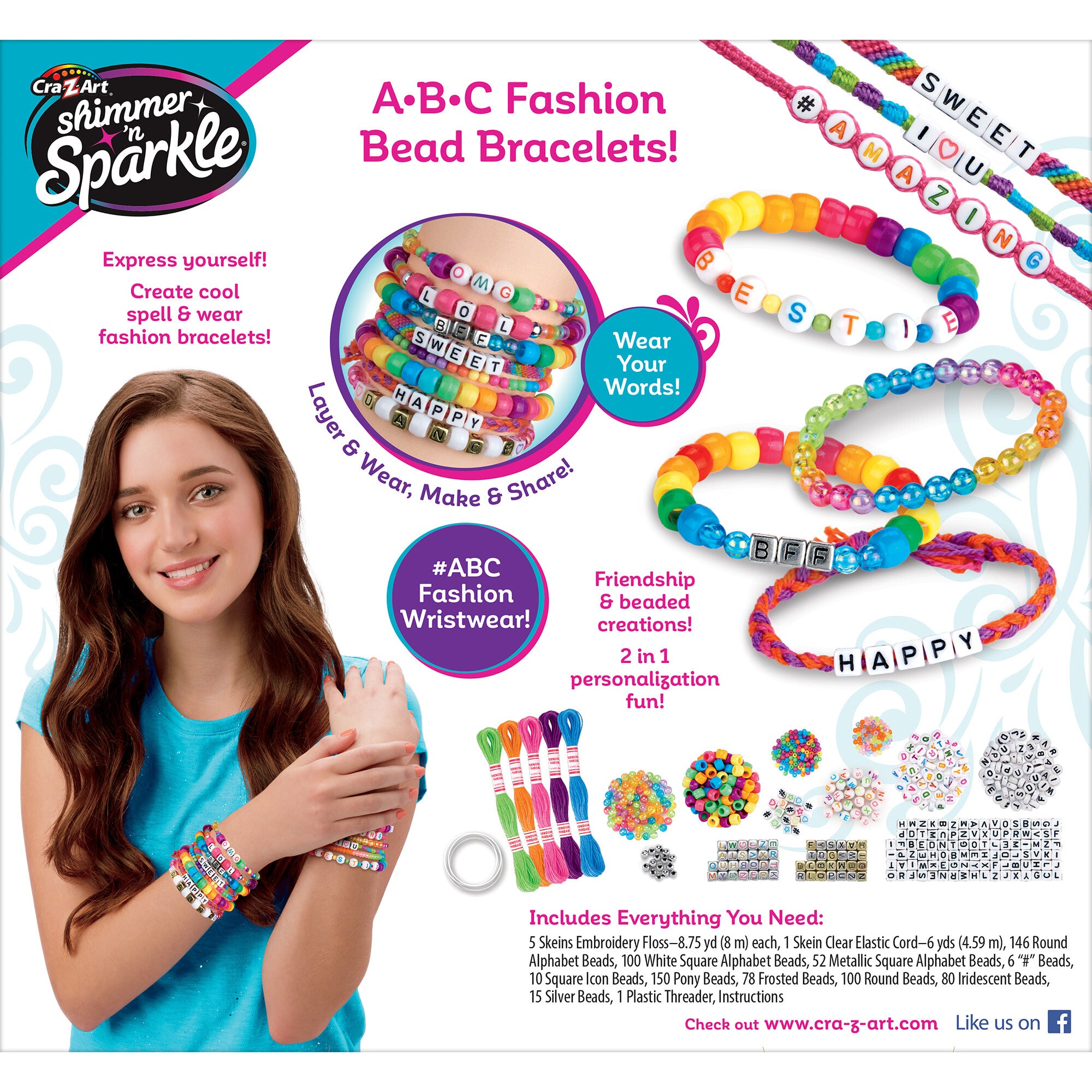 Shimmer 'N Sparkle: ABC Fashion Bead Bracelets