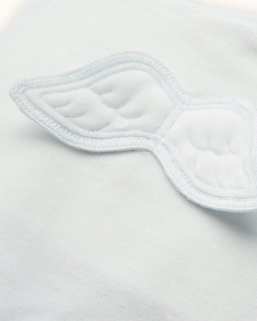 Velour Angel Wing™ Sleepsuit - Blue