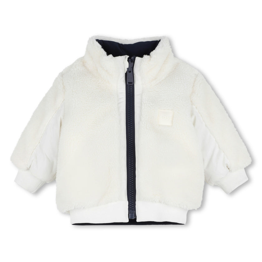Ivory Reversible Teddy Jacket