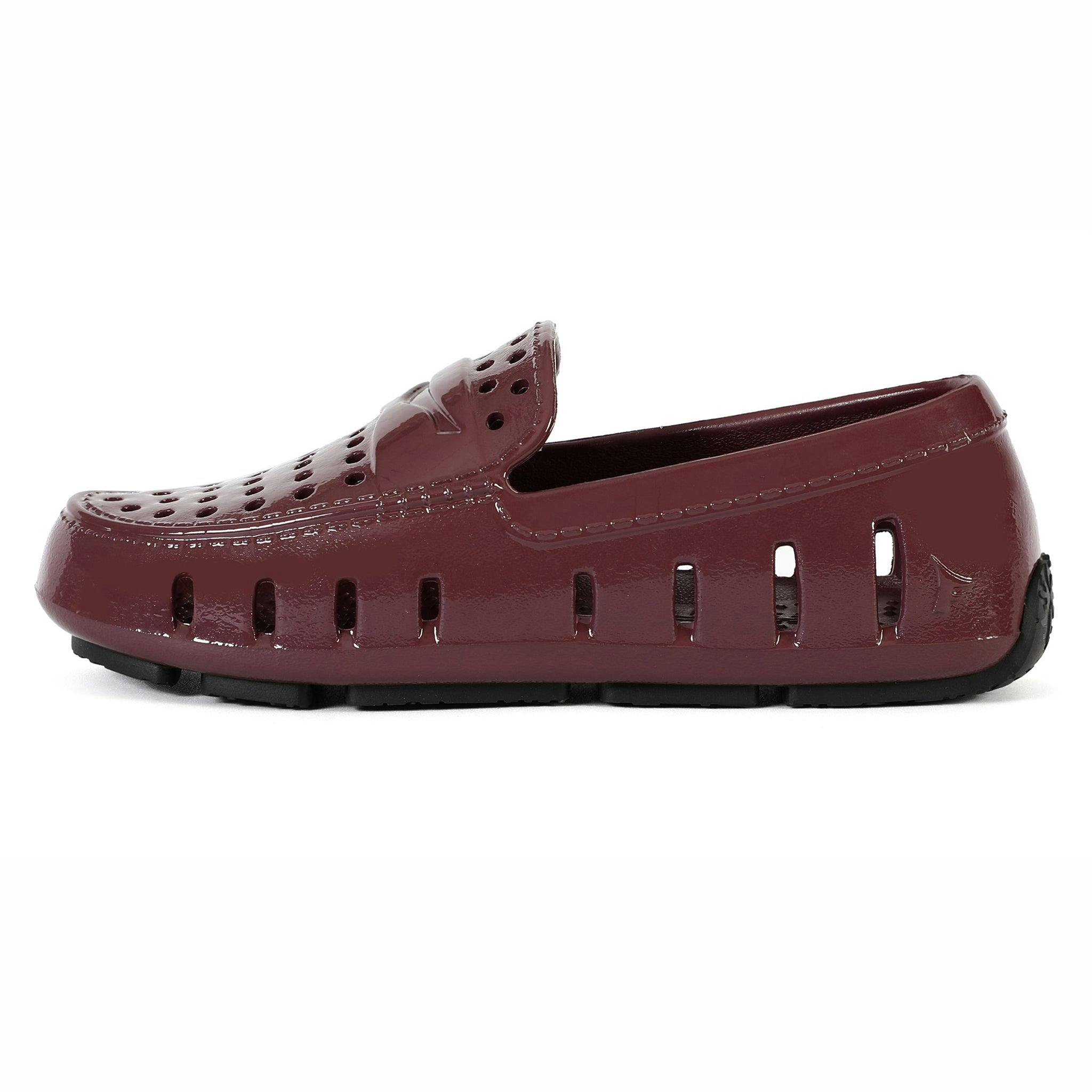 KIDS BURGUNDY PATENT/BLACK PRODIGY DRIVER