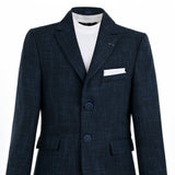 Blue Benjamin Textured Pattern Blazer Suit Set