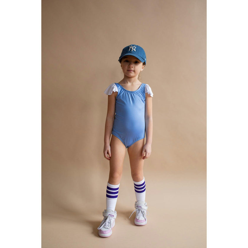 The West Village High Neck One-Piece Swuimsuit, Blue Deep