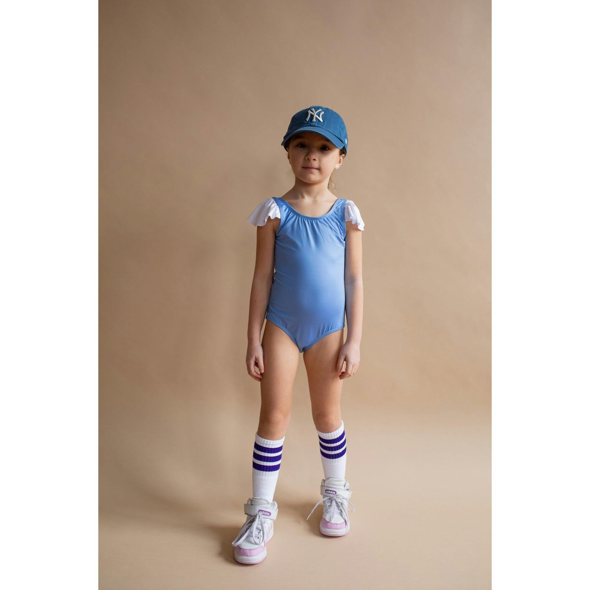 The West Village High Neck One-Piece Swuimsuit, Blue Deep