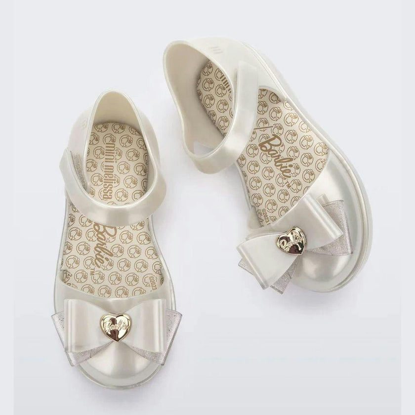 Metallic White Amy Barbie Sandals