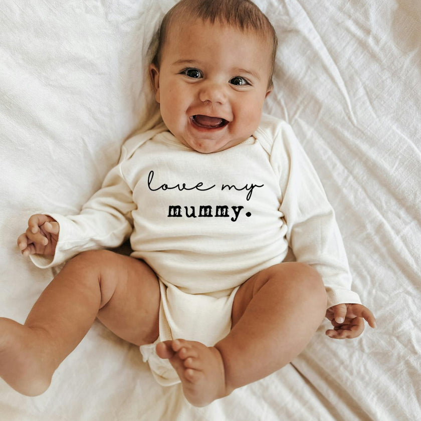 Love My Mummy Organic Bodysuit Long Sleeve