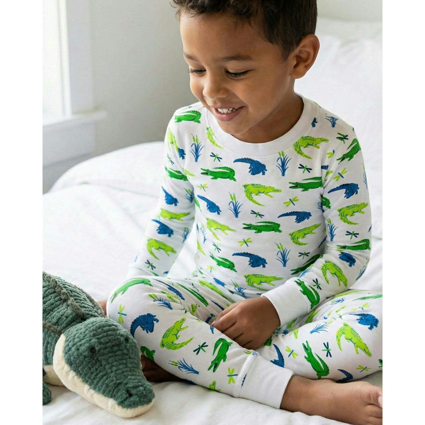 The Organic Long Sleeve Pajama Set [Later Gator]