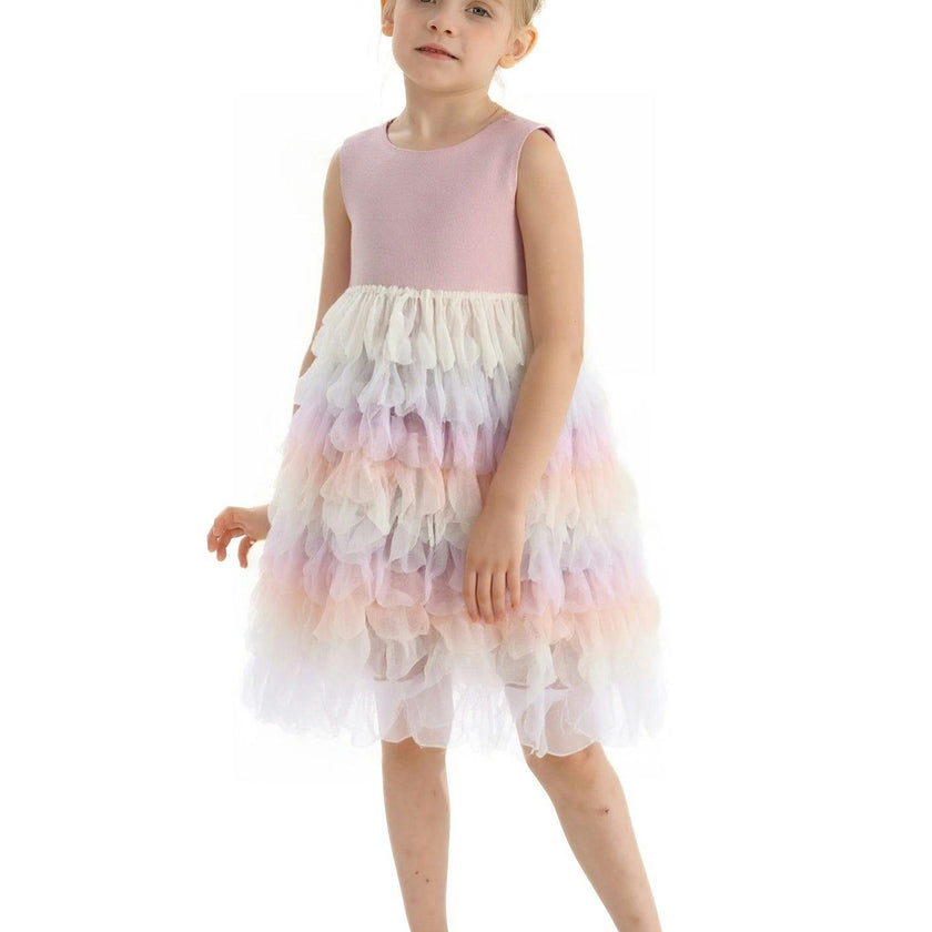 Purple Multi Ruffle Layla Dress