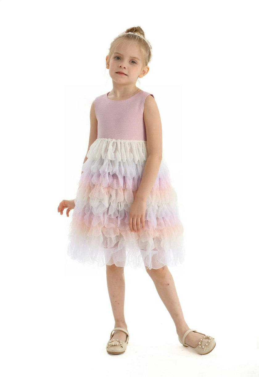 Purple Multi Ruffle Layla Dress