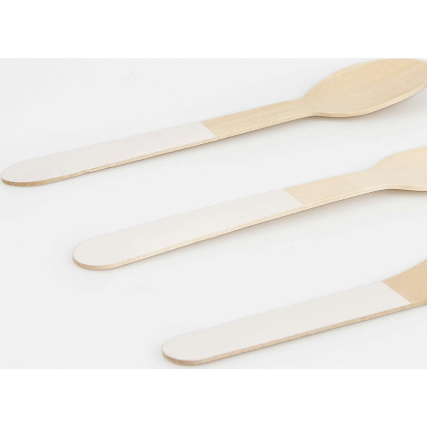 Ballet Slipper Pink Wooden Cutlery Set