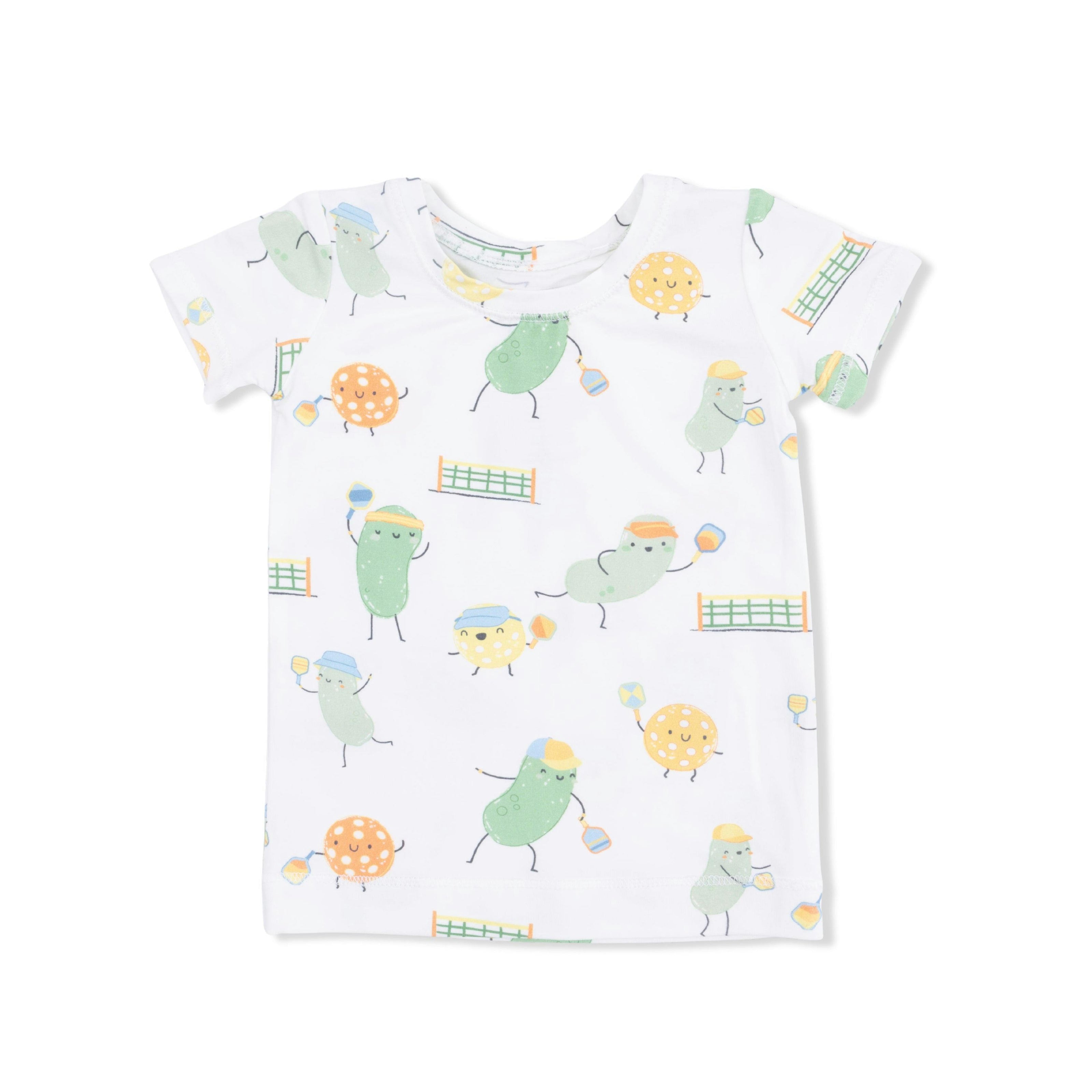 Pickles Playing Pickleball - Short Sleeve Loungewear Set