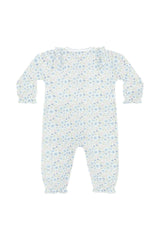 Blue Meadow Romper LS